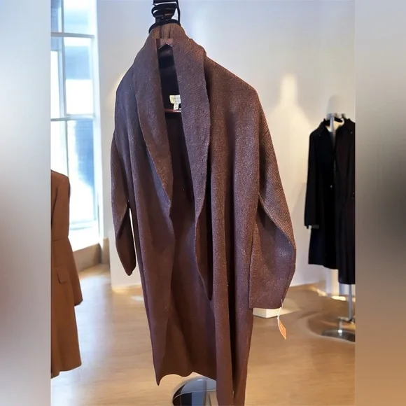 State of Day Plum (Port Heather) Long Knit Cardigan Sweater w/Pockets (M/L) NWT - Picture 4 of 9